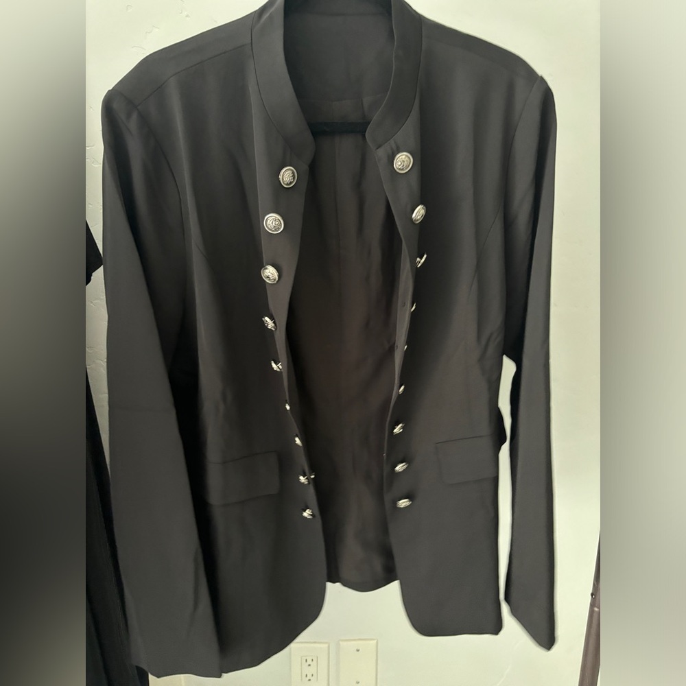 Black Blazer with silver buttons